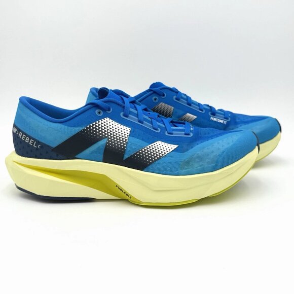 NEW New Balance Men's FuelCell Rebel v4 Running Shoes MFCXLQ4 Blue Yellow - Picture 2 of 14